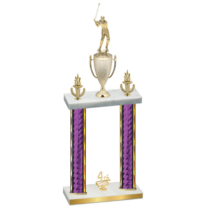 Double Purple Glacier Fourth Place Golf Trophy