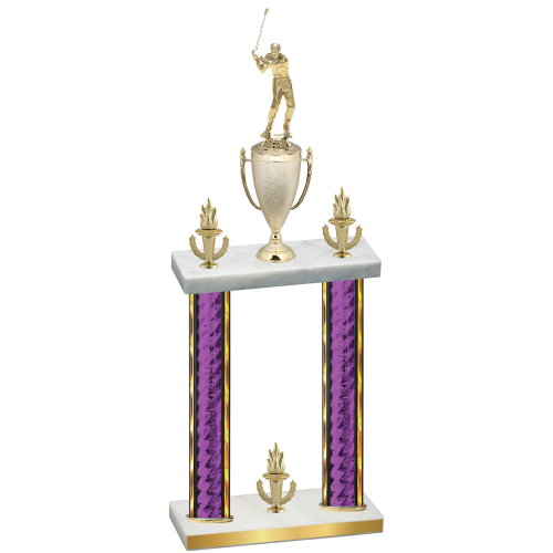Double Purple Glacier Victory Golf Trophy