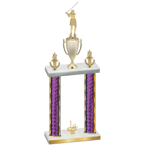 Double Purple Glacier First Place Golf Trophy