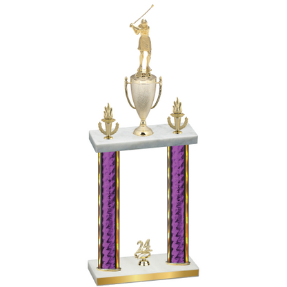 Double Purple Glacier Year Golf Trophy