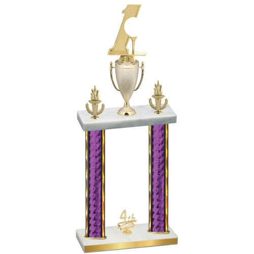 Double Purple Glacier Fourth Place Golf Trophy
