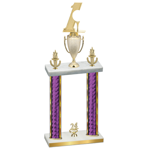 Double Purple Glacier Year Golf Trophy