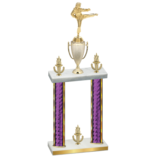 Double Purple Glacier Victory Karate Trophy