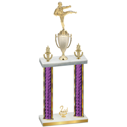 Double Purple Glacier Second Place Karate Trophy