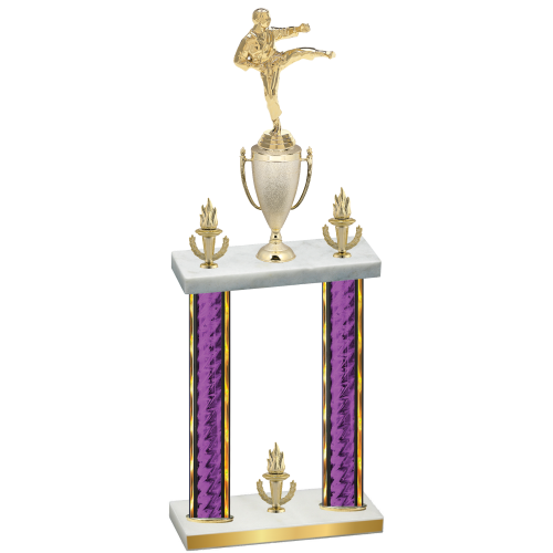 Double Purple Glacier Victory Karate Trophy