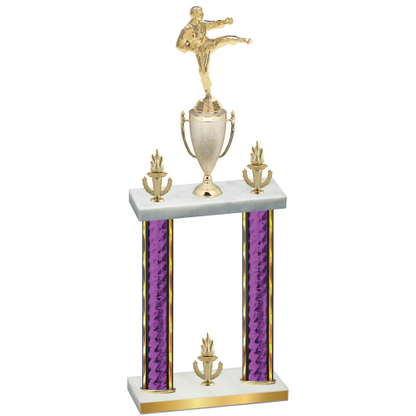 Double Purple Glacier Victory Karate Trophy