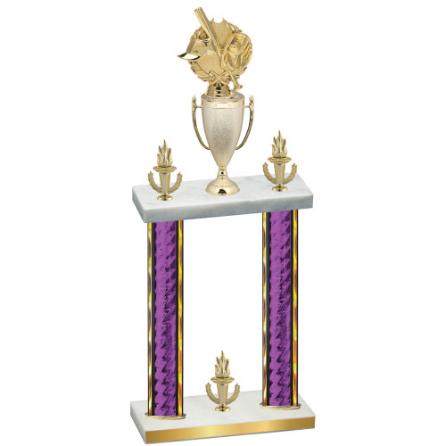 Double Purple Glacier Victory Baseball Trophy