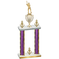 Double Purple Glacier Victory Baseball Trophy
