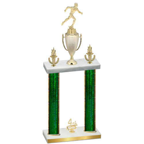 Double Green Glacier Fourth Place Running Trophy