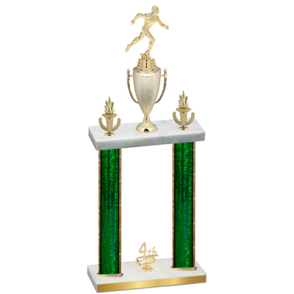 Double Green Glacier Fourth Place Running Trophy