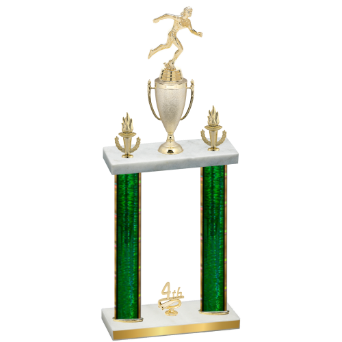 Double Green Glacier Fourth Place Running Trophy