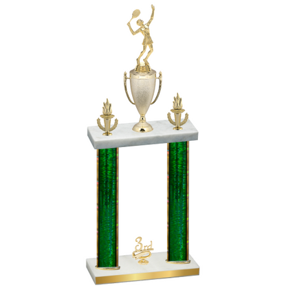 Double Green Glacier Third Place Tennis Trophy
