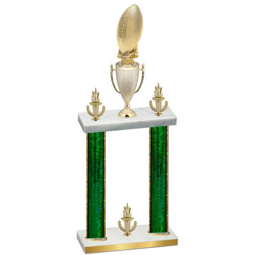 Double Green Glacier Victory Football Trophy