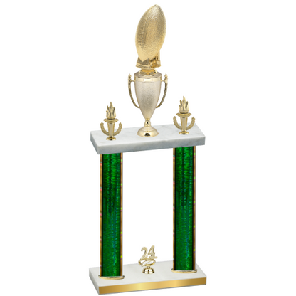 Double Green Glacier Year Football Trophy