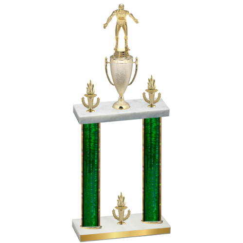 Double Green Glacier Victory Wrestling Trophy