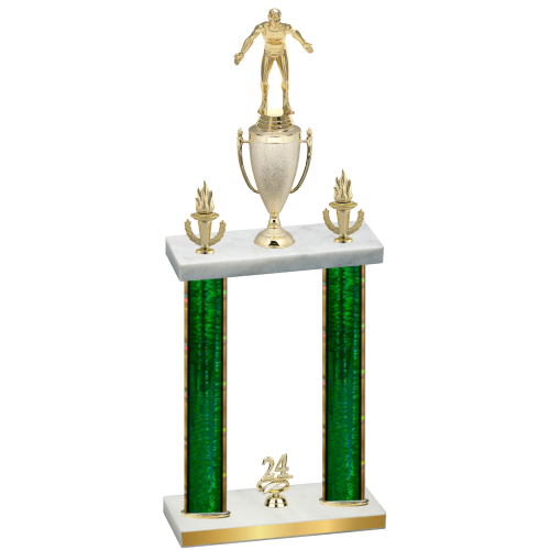 Double Green Glacier Year Wrestling Trophy