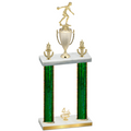Double Green Glacier Fourth Place Bowling Trophy