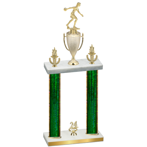 Double Green Glacier Year Bowling Trophy