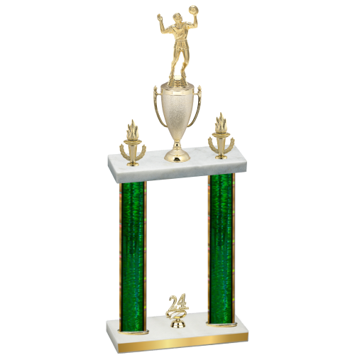 Double Green Glacier Year Volleyball Trophy