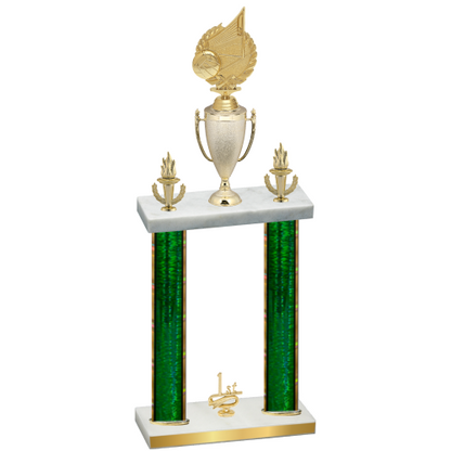 Double Green Glacier First Place Volleyball Trophy