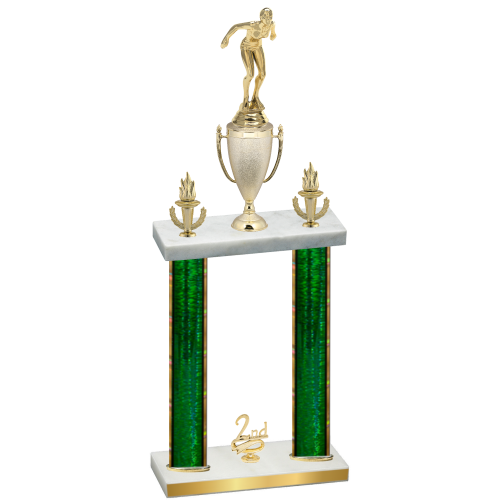 Double Green Glacier Second Place Tennis Trophy