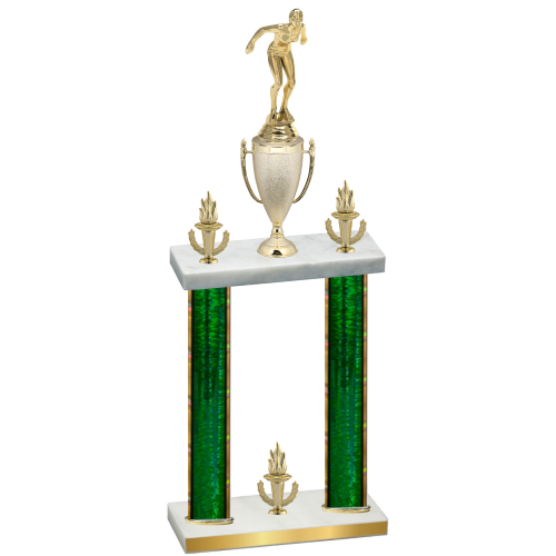 Double Green Glacier Victory Tennis Trophy