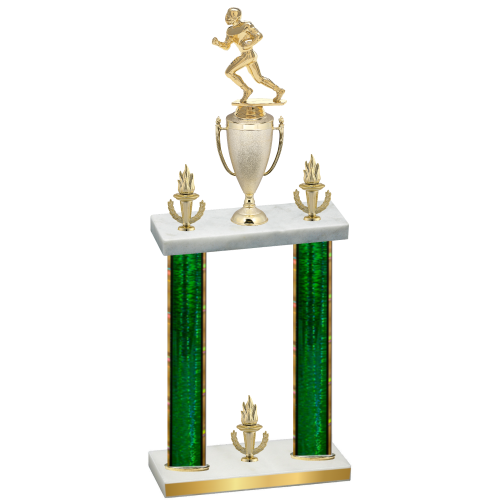 Double Green Glacier Victory Football Trophy