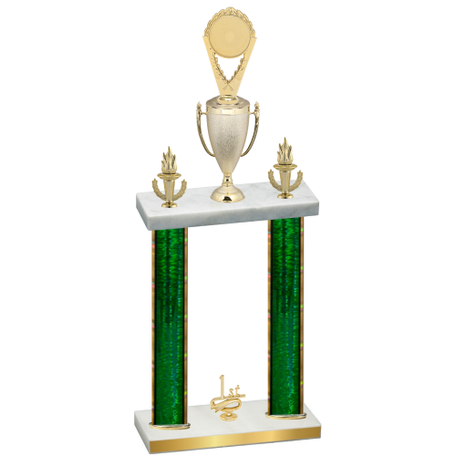Double Green Glacier First Place Insert Trophy
