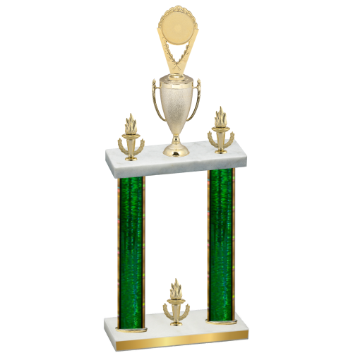 Double Green Glacier Victory Insert Trophy
