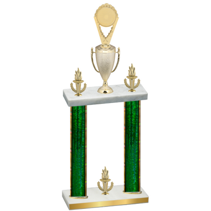Double Green Glacier Victory Insert Trophy