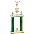 Double Green Glacier Year Cheerleading Trophy