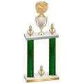 Double Green Glacier Victory Cheerleading Trophy