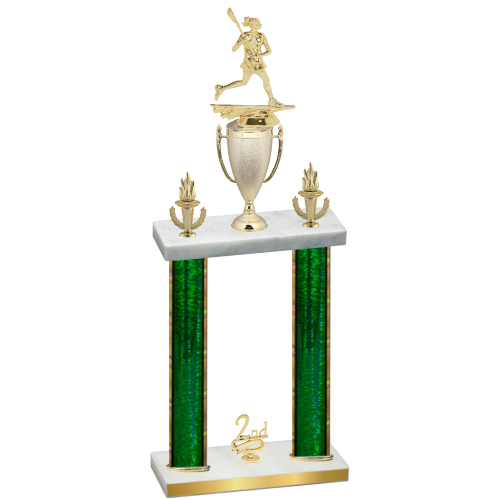 Double Green Glacier Second Place Lacrosse Trophy