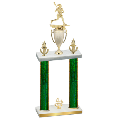 Double Green Glacier Fourth Place Lacrosse Trophy