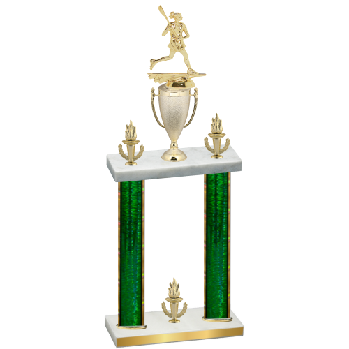 Double Green Glacier Victory Lacrosse Trophy