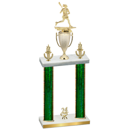 Double Green Glacier Year Lacrosse Trophy