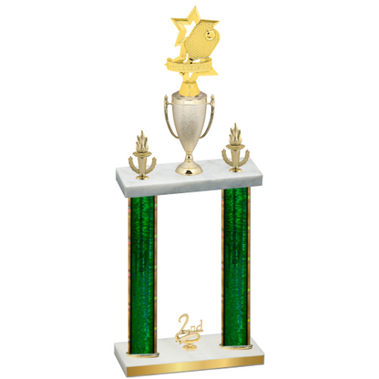 Double Green Glacier Second Place Pickleball Trophy