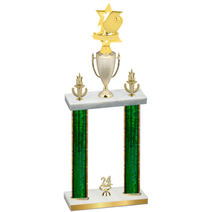 Double Green Glacier Year Pickleball Trophy