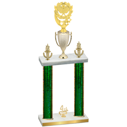 Double Green Glacier Fourth Place Pickleball Trophy