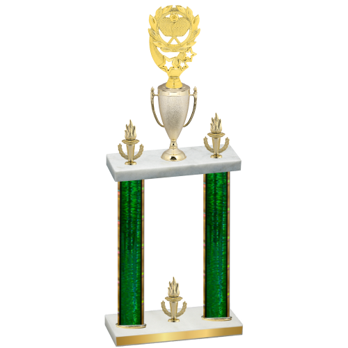 Double Green Glacier Victory Pickleball Trophy