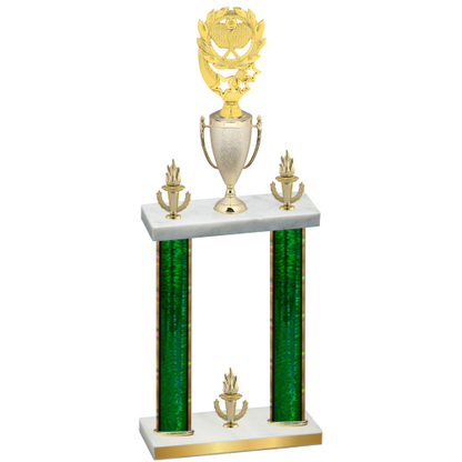 Double Green Glacier Victory Pickleball Trophy