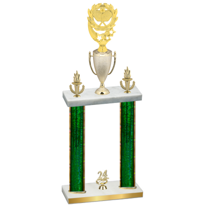 Double Green Glacier Year Pickleball Trophy