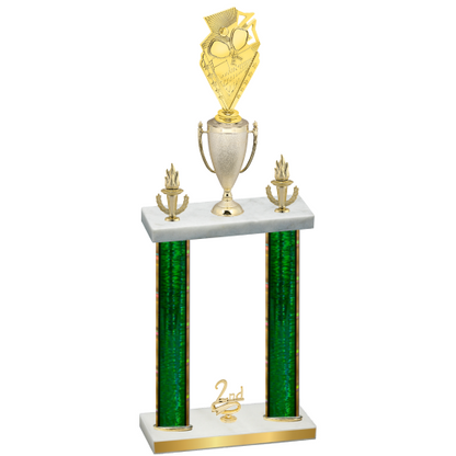 Double Green Glacier Second Place Pickleball Trophy