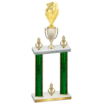 Double Green Glacier Victory Pickleball Trophy
