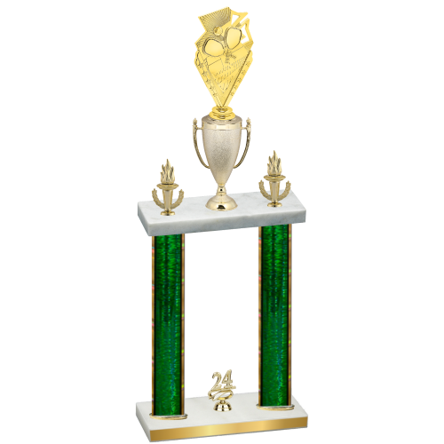Double Green Glacier Year Pickleball Trophy