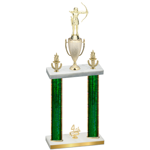 Double Green Glacier Fourth Place Archery Trophy