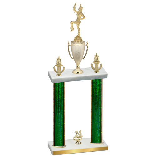 Double Green Glacier Year Majorette Trophy
