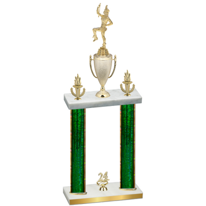 Double Green Glacier Year Majorette Trophy