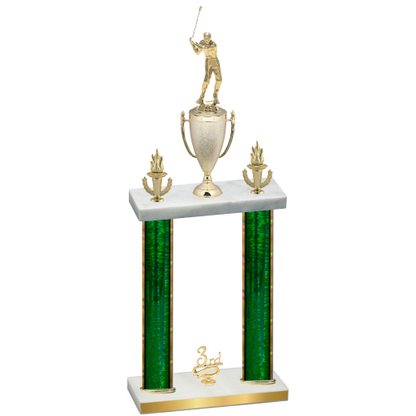 Double Green Glacier Third Place Golf Trophy