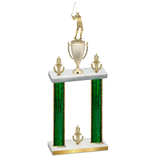 Double Green Glacier Victory Golf Trophy
